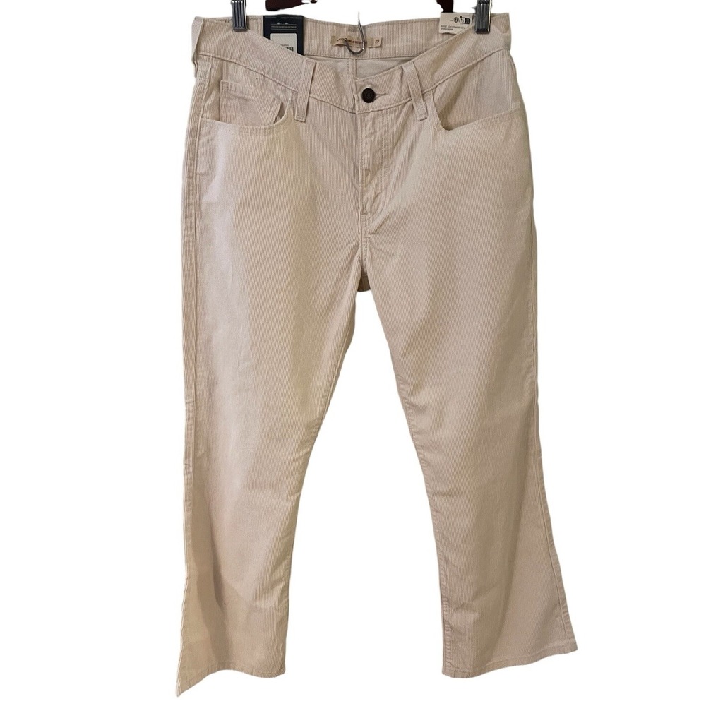 Levi's Premium Corduroy Pants Women Ivory‎ Middy Ankle Bootcut Size 29 NWT$108